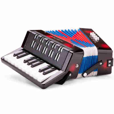 Accordéon noir New Classic Toys accompagné de son livret avec mélodies
