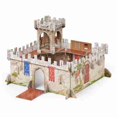 Château du Prince Philippe Papo 60007 en carton avec remparts, tour et pont-levis