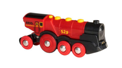 Locomotive Rouge Puissante BRIO vue de face sur fond blanc