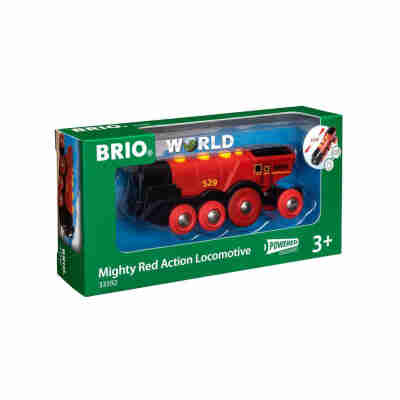Boîte de la Locomotive Rouge Puissante BRIO World 33592