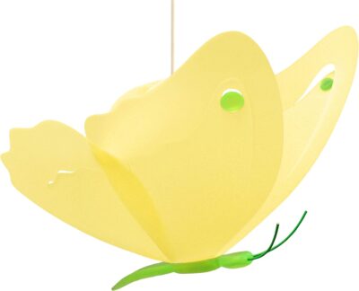 Suspension papillon jaune R&M Coudert vue de profil