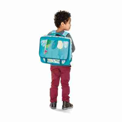 Enfant portant le grand cartable Georges Lilliputiens sur le dos