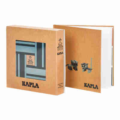Coffret Livre et Couleurs Bleu Kapla avec planchettes et livre d'art