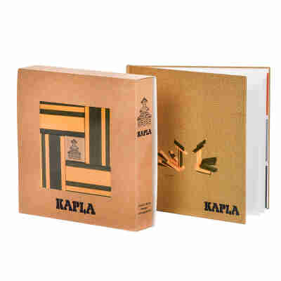Coffret Livre et Couleurs Vert et Jaune Kapla avec son livre d'art