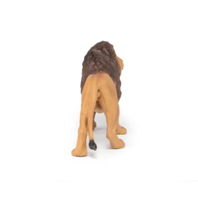 Figurine Grand lion Papo 50191 vue de dos avec crinière brune et queue