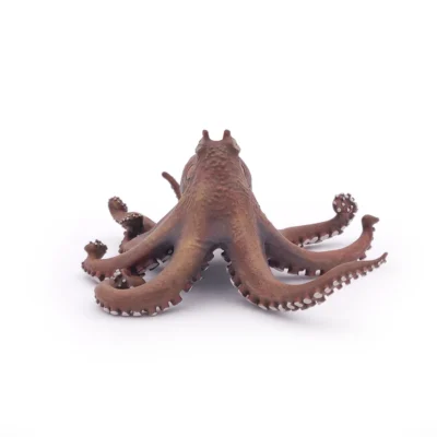 Figurine Pieuvre Papo vue de dos avec huit bras et rangées de ventouses