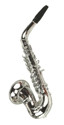 Saxophone jouet argenté 8 notes pour enfants