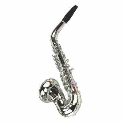 Saxophone jouet argenté 8 notes pour enfants