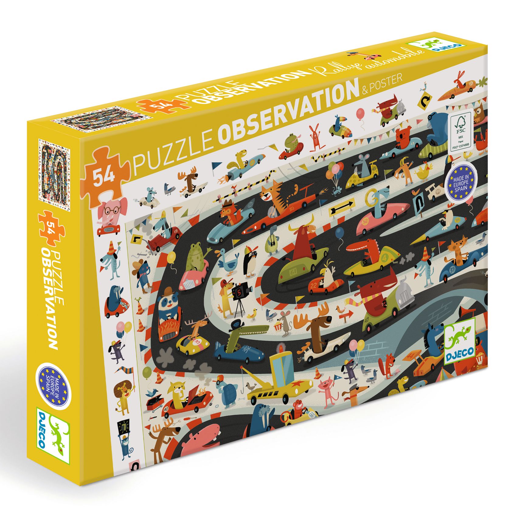 Puzzle observation - Rallye automobile - 54 pcs 1 Puzzle observation - Rallye automobile - 54 pcs