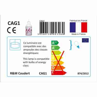 Étiquette produit suspension Cage aux Oiseaux CAG1 fabriquée en France