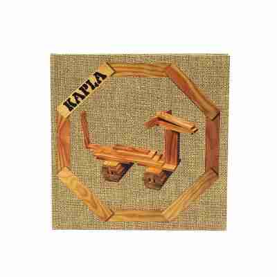 Couverture du Livre d’art Kapla Animaux tome 4 avec construction en planchettes