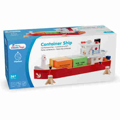 Boîte du porte-conteneurs avec 4 conteneurs New Classic Toys 10900