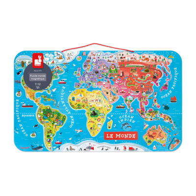 Puzzle du monde magnétique Janod J05500 avec ses 92 magnets illustrés