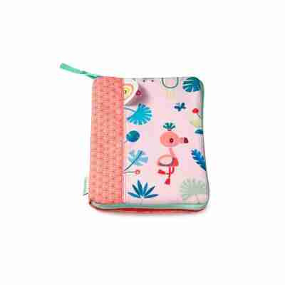 Housse carnet de santé Anaïs le flamant rose Lilliputiens fermée