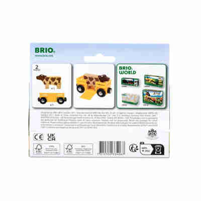 Arrière de la boîte Wagon Transport de Bétail BRIO 33406