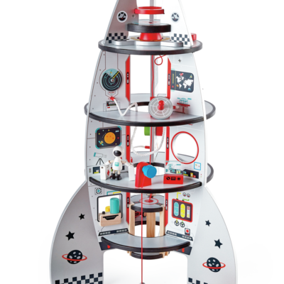 Boîte de la fusée spatiale géante Hape Four-Stage Rocket Ship E3021
