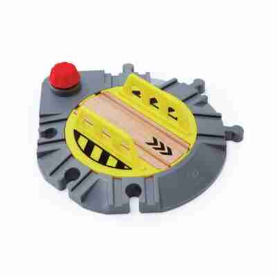 Plaque tournante Hape E3723 avec plate-forme centrale, six directions et bouton rouge