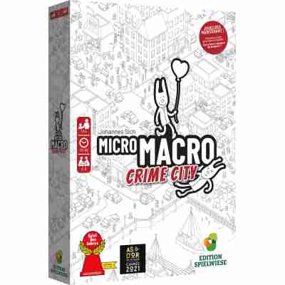 Boîte du jeu Micro Macro Crime City avec illustration de la ville
