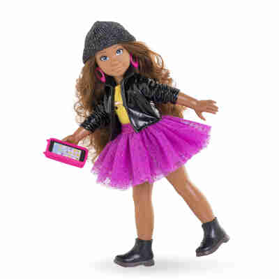 Poupée Melody Corolle Girls avec téléphone et accessoires tendance