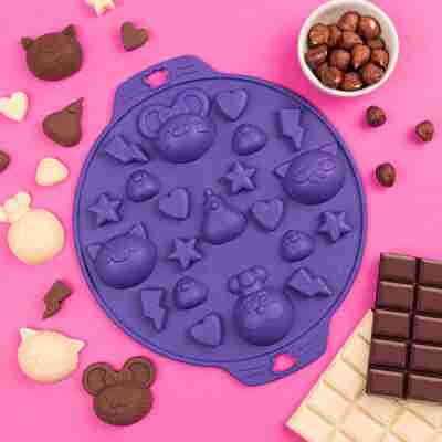 Moule silicone Chefclub Friends avec empreintes chocolat