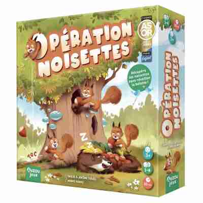 Jeu Auzou Opération Noisettes – boîte et illustration principale