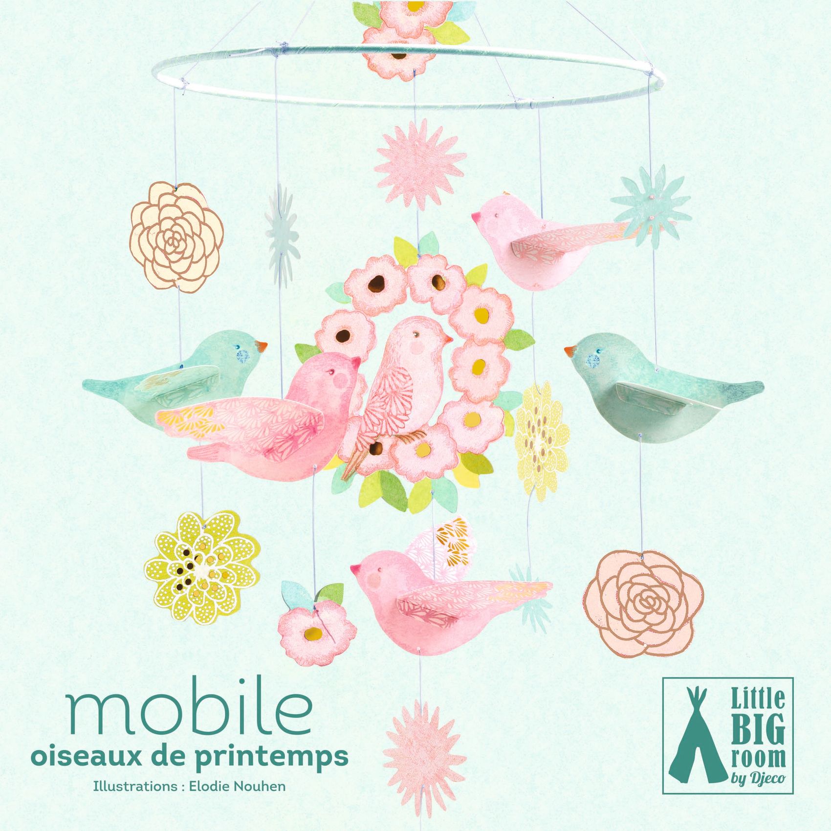 Mobiles papier - Oiseaux de printemps 1 Mobiles papier - Oiseaux de printemps