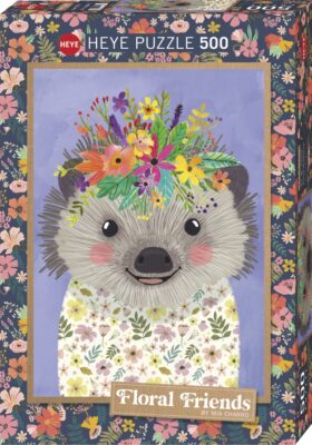 Puzzle Floral Friends - Funny Hedgehog - 500 Pièces