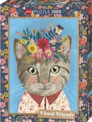 Puzzle Floral Friends - Pretty Feline - 1000 Pièces