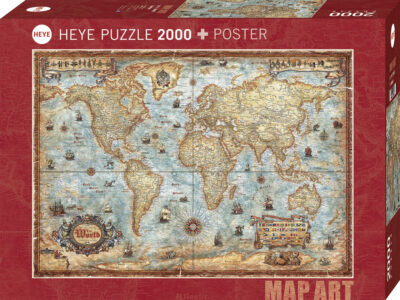 Puzzle Map Art - The World - 2000 Pièces