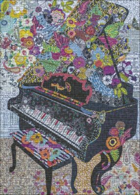 Puzzle Quilt Art Sewn Piano 1000 Pieces