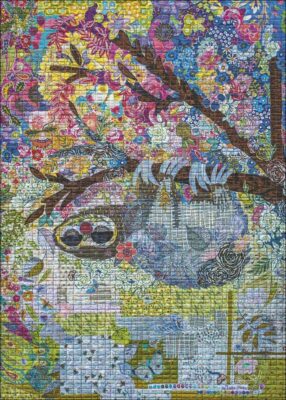Puzzle Quilt Art Sewn Sloth 1000 Pieces