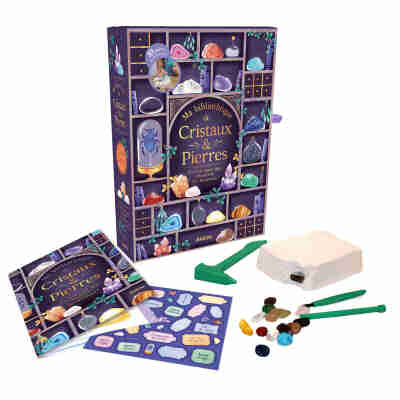 Coffret Auzou Ma Bibliothèque de Cristaux & Pierres – présentation face
