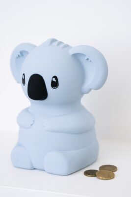 Tirelire Kidybank Koala Kidywolf en silicone souple pour enfant