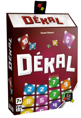 Boîte du jeu Dékal Gigamic avec les cartes colorées numérotées