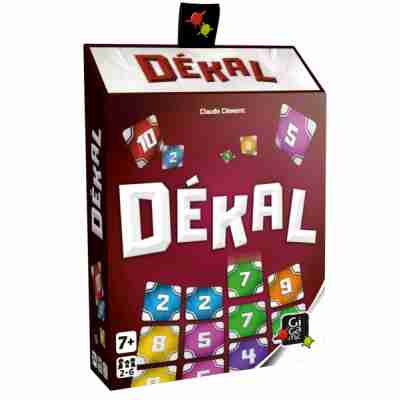 Boîte du jeu Dékal Gigamic avec les cartes colorées numérotées