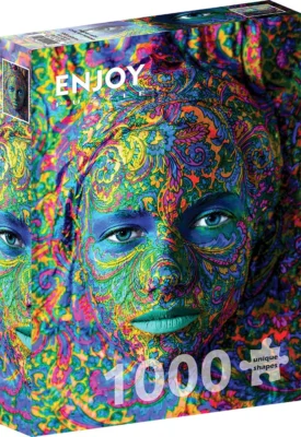 Puzzle Enjoy – Woman with Color Art Makeup – 1000 pièces