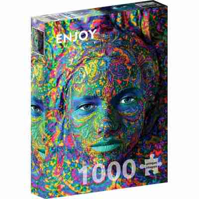 Puzzle Enjoy – Woman with Color Art Makeup – 1000 pièces
