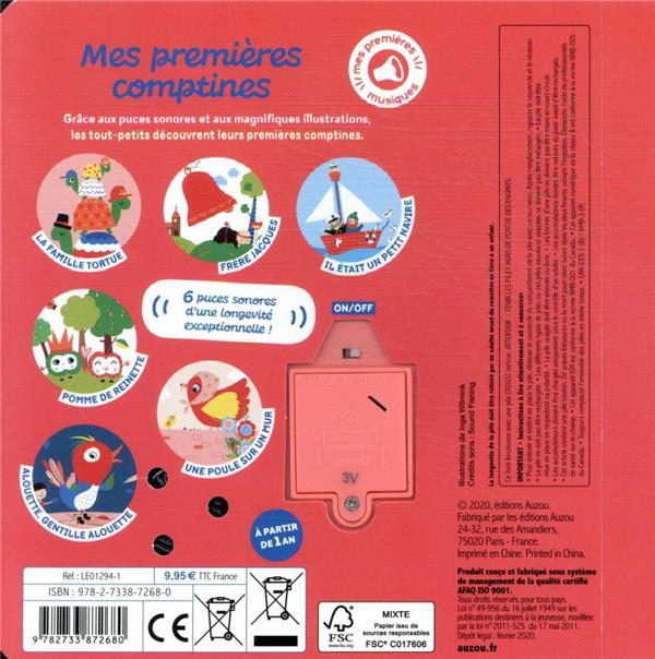 Mes premiers sonores - Mes premières comptines 2 Mes premiers sonores - Mes premières comptines – Image 2