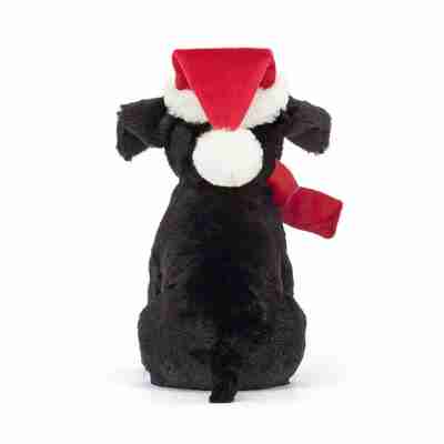 Vue arrière de la peluche Jellycat Pippa Black Labrador Winter