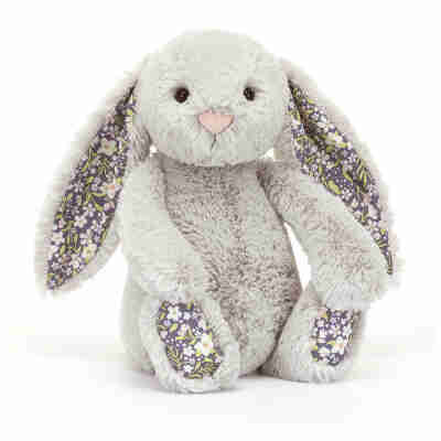 Peluche Jellycat Lapin argenté Bloom vue de face