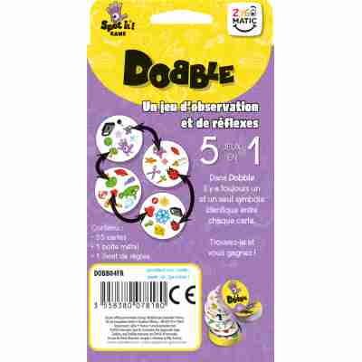 Verso de l’emballage Dobble Classique