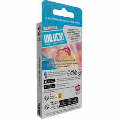 Verso de la boîte Unlock! Short Adventures – Le Chant des Embruns avec détails du contenu