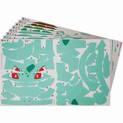 Planche des pièces cartonnées du kit 4D Build Bulbizarre