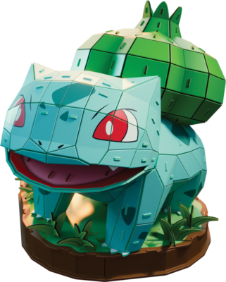 Maquette 4D Build Bulbizarre Pokémon vue de face