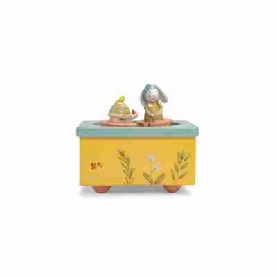 Boîte à musique Trois petits lapins – vue latérale