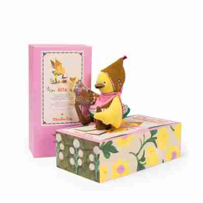 Rita la canne Les Minouchkas Moulin Roty présentée dans sa boîte illustrée