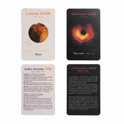 Cartes d’astronomie et planètes du coffret L’Explorateur