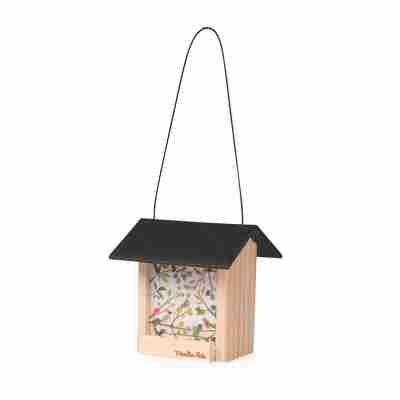 Mangeoire à oiseaux en bois Le Jardin du Moulin suspendue