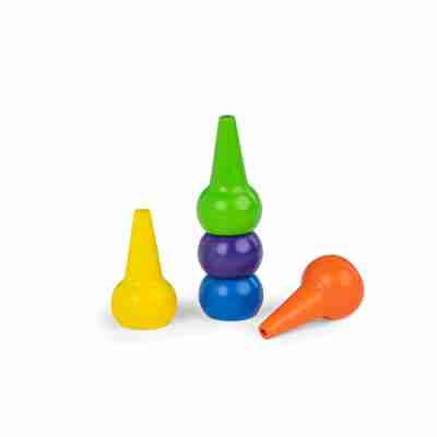 Crayons de cire Les Popipop à la forme ronde adaptée aux petites mains