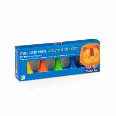Boîte de crayons de cire Les Popipop Moulin Roty pour bébé
